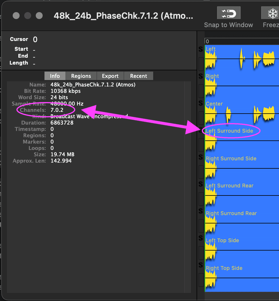 Snapper with a 7.0.2 Dolby Atmos file