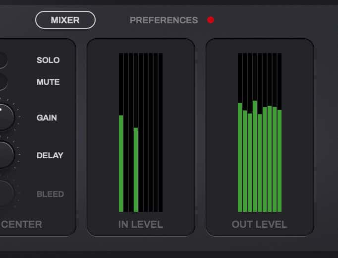 classic level meters in the mixer tab