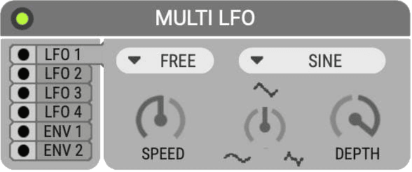 Speakerphone 3 feature LFO to modulate everything bringing patches alive