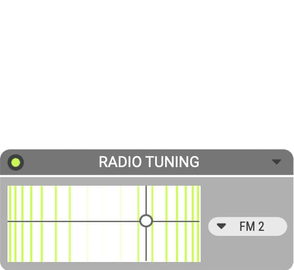 Speakerphone 3 feature Radio Tuning AM and FM